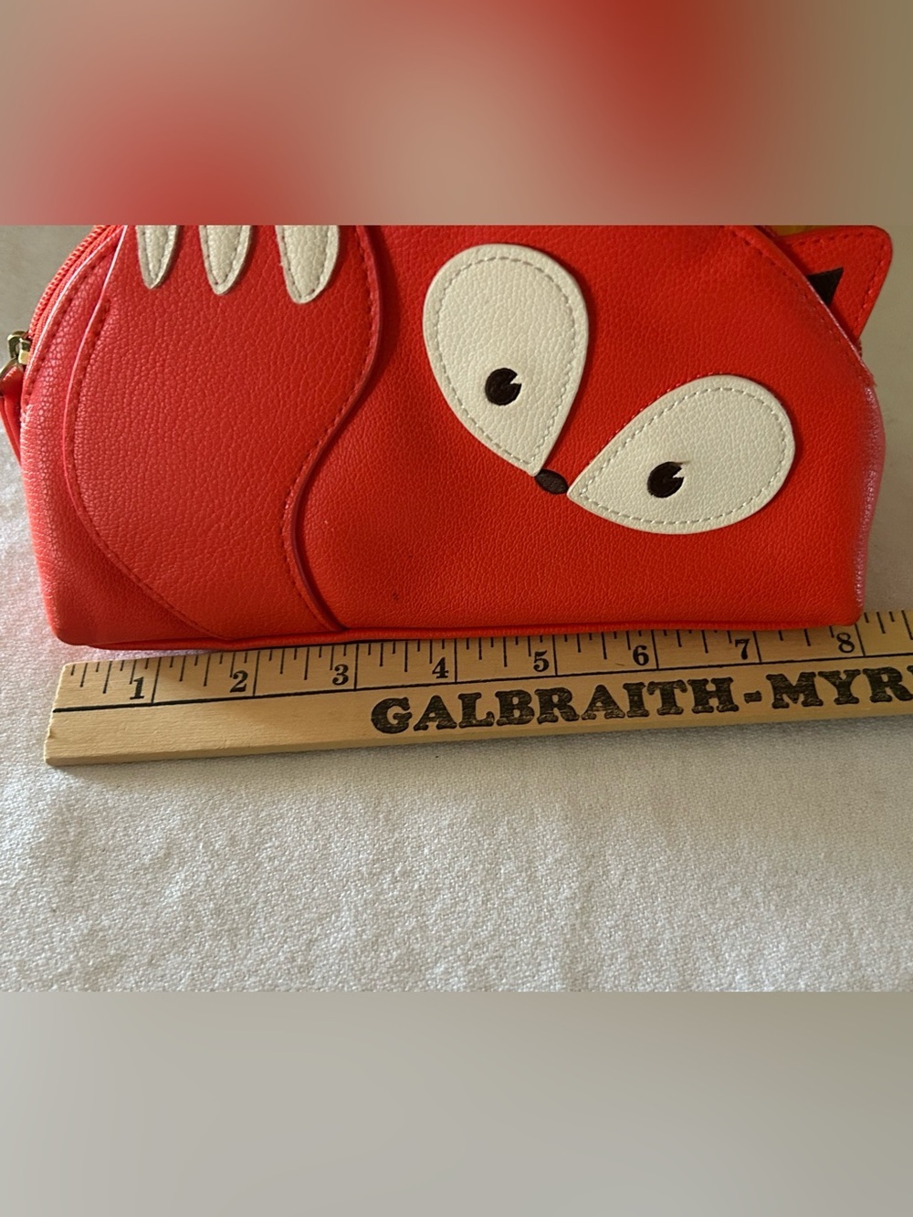 Bath & Body Works Orange Fox Bag Pencil Case Makeup Bag Accessories - Picture 8 of 9